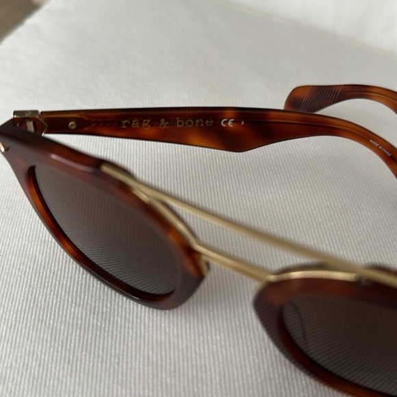 NWOT Rag & Bone 50MM RNB1005/S Square Sunglasses in Brown tortoise OS main image 10